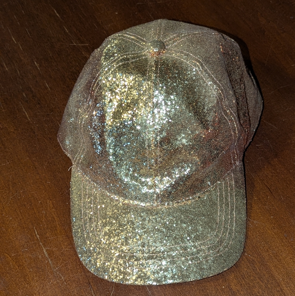 Gold & Pink Glitter Cap